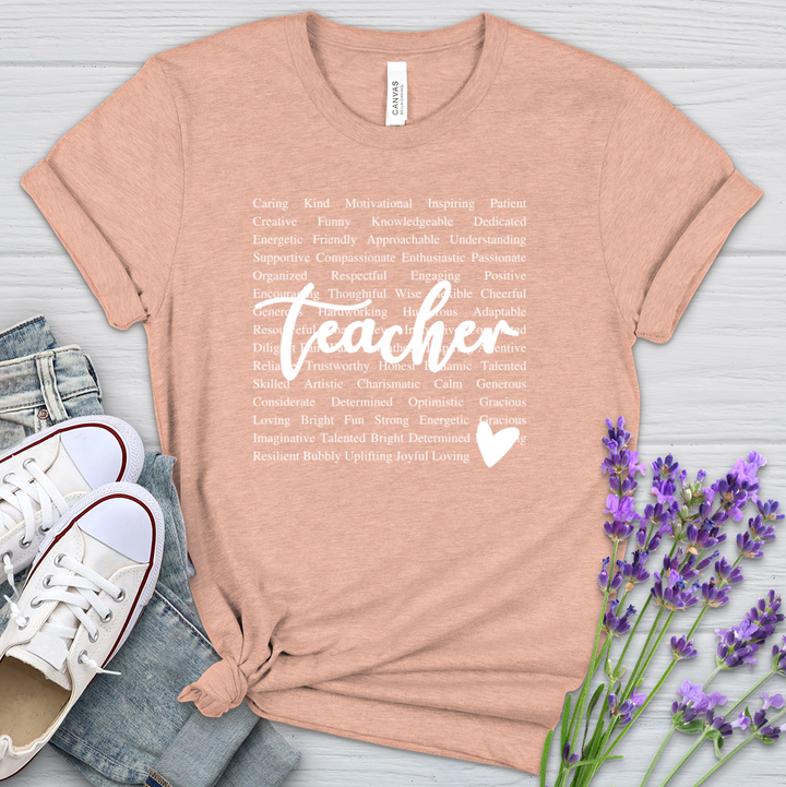 The Definition Of A Teacher Heathered Tee