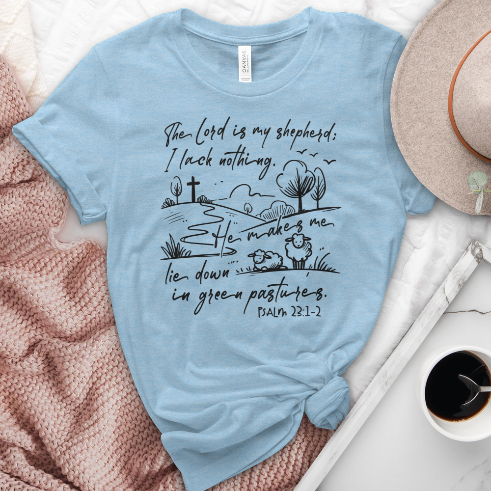 The Lord Is My Shepherd Heathered Tee