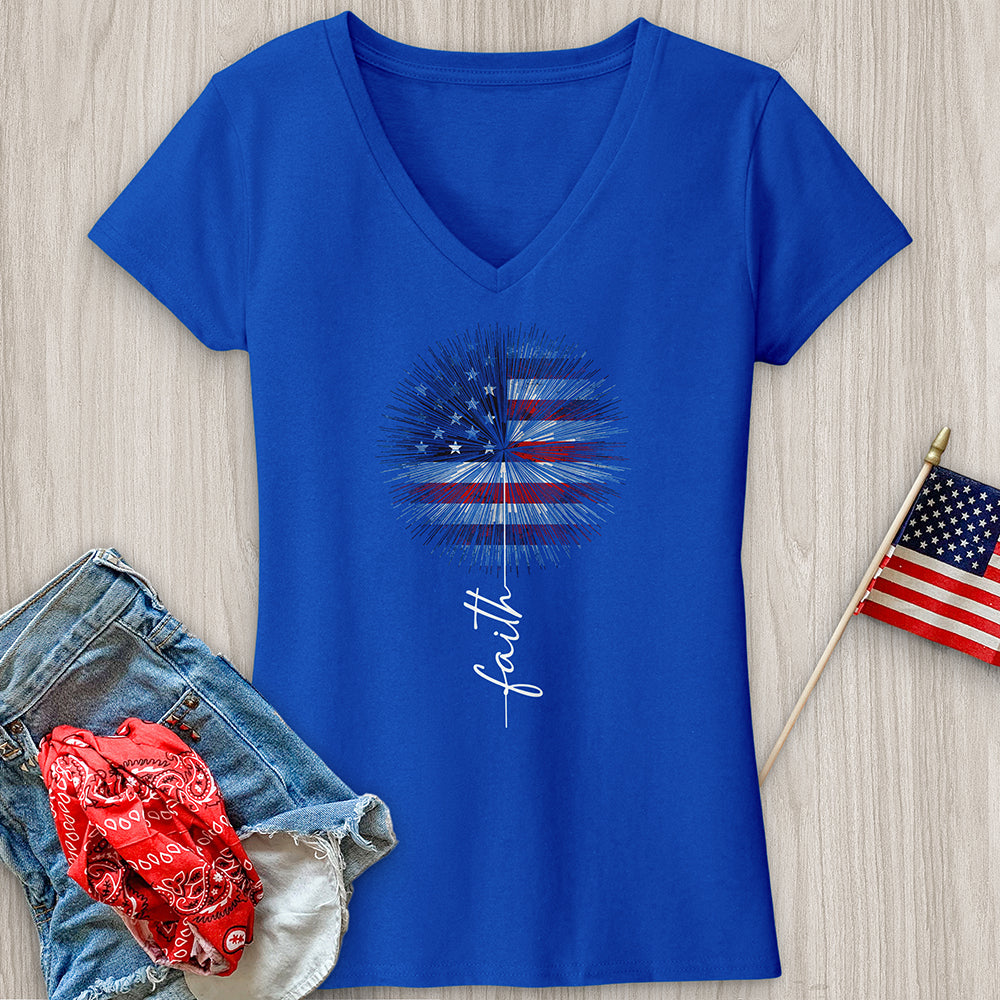 Firework Faith Flower 02 V-Neck Tee