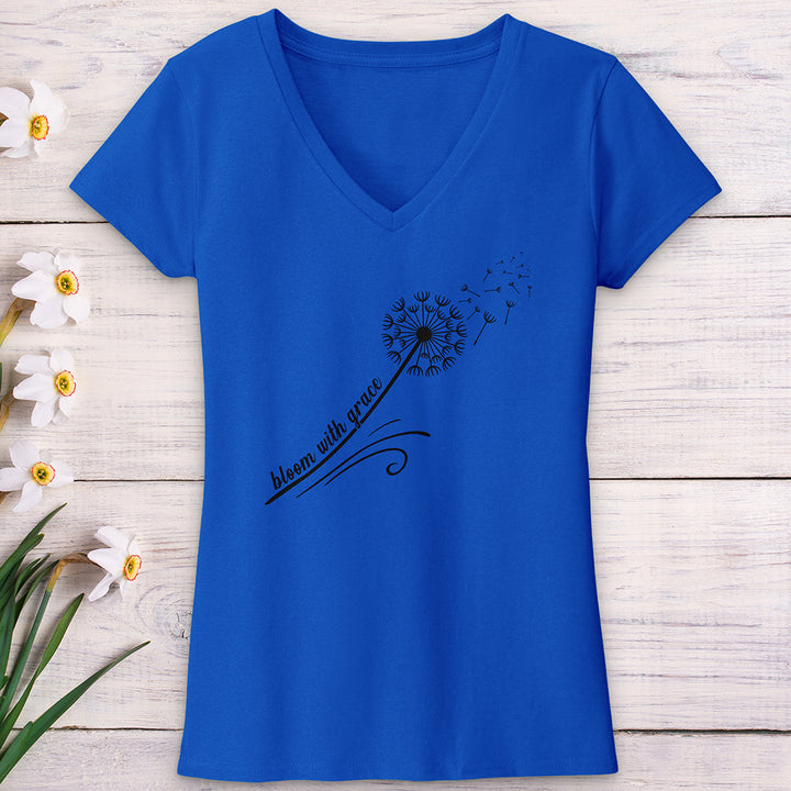 Bloom with Grace V-Neck Tee