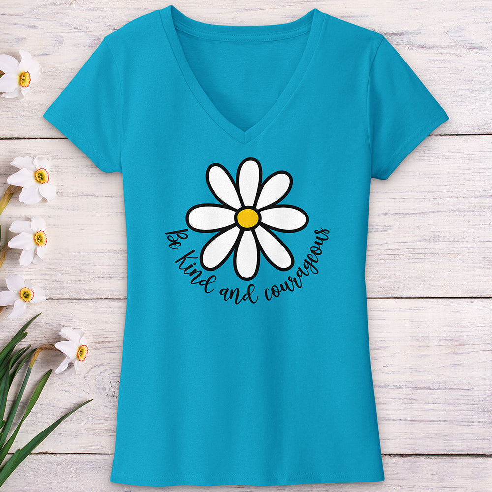 Be Kind and Corageous V-Neck Tee