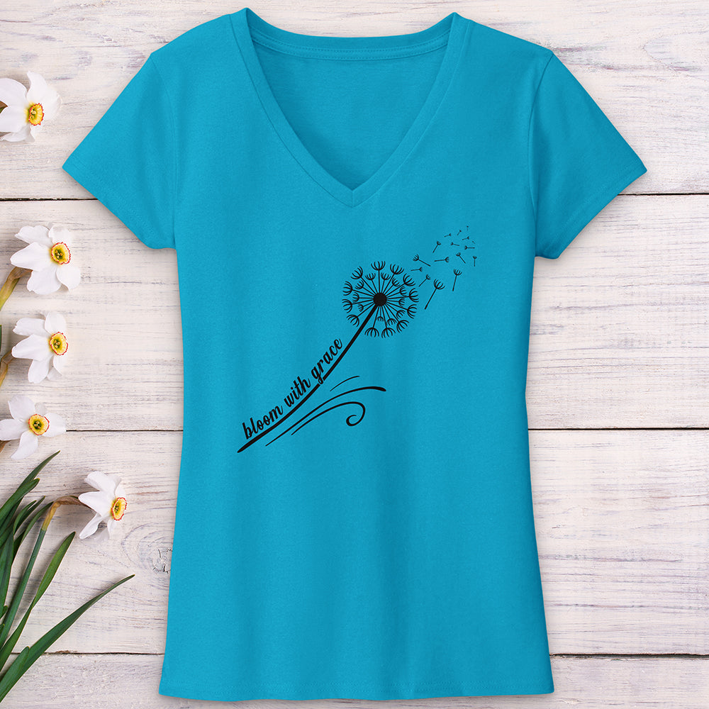 Bloom with Grace V-Neck Tee