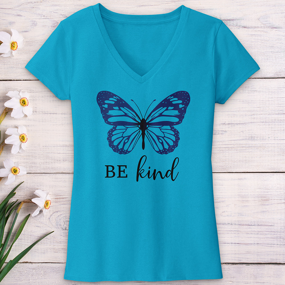 Be Kind Butterfly V-Neck Tee