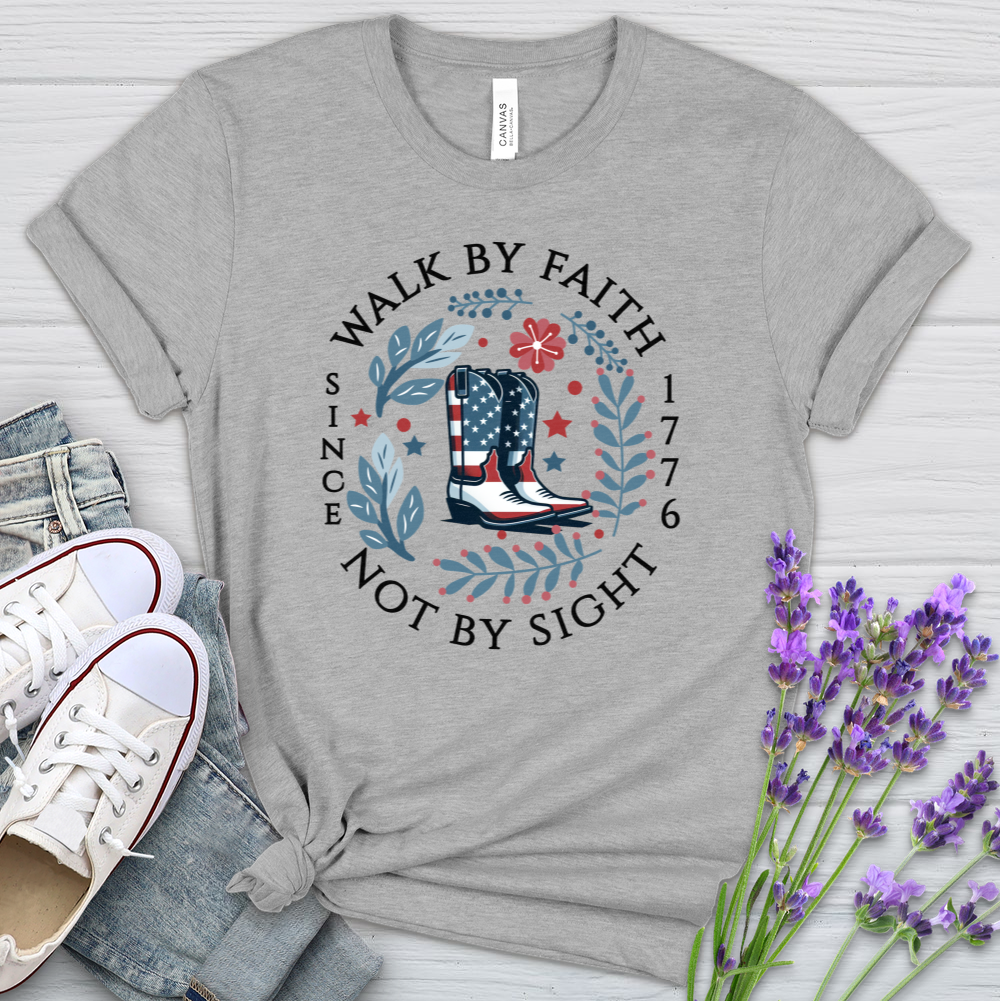 Walk By Faith 1776 Heathered Tee