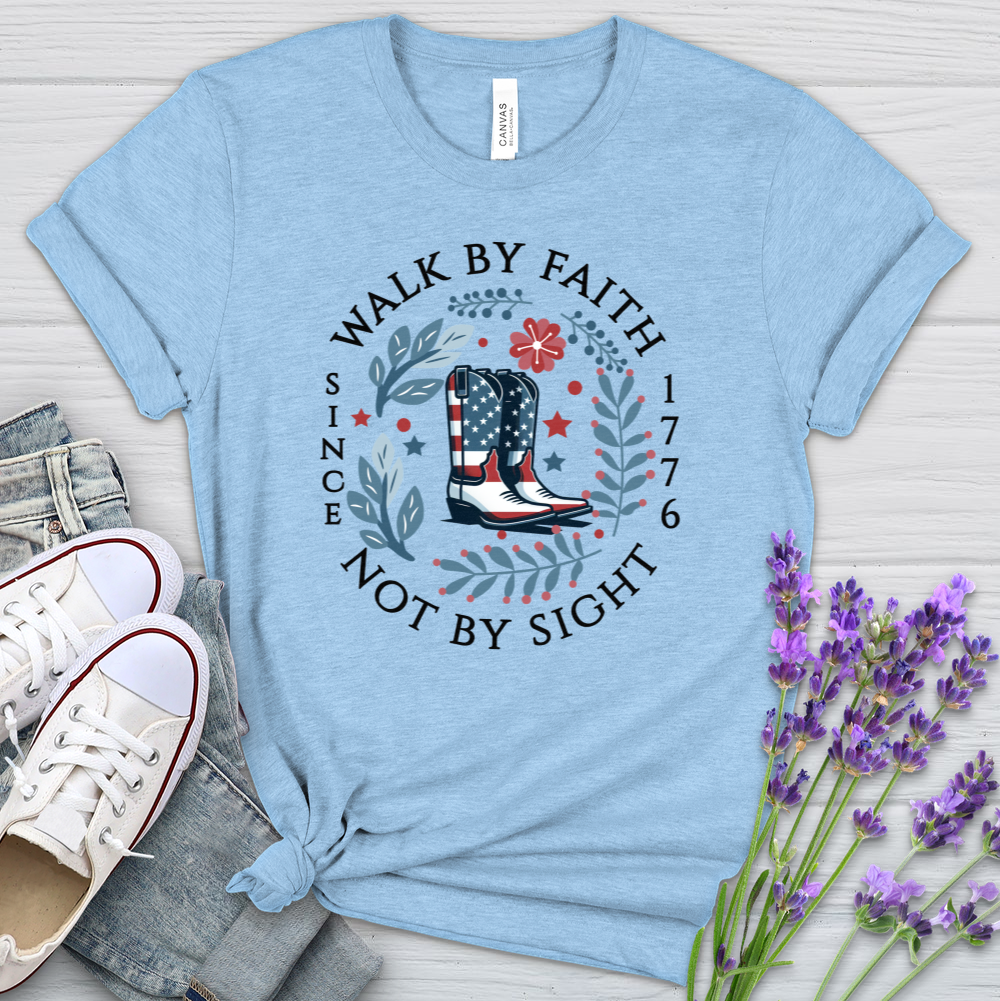 Walk By Faith 1776 Heathered Tee