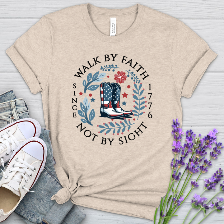 Walk By Faith 1776 Heathered Tee