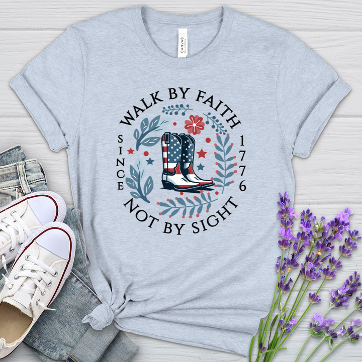 Walk By Faith 1776 Heathered Tee