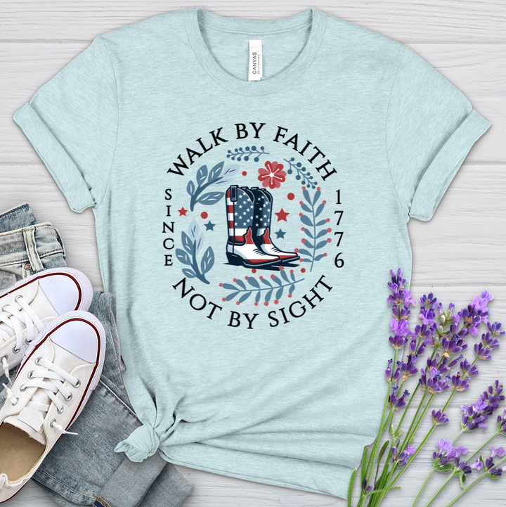 Walk By Faith 1776 Heathered Tee