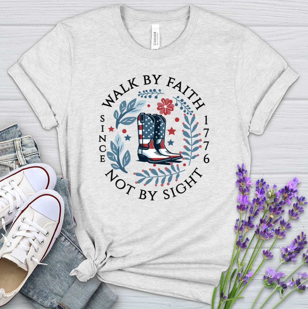 Walk By Faith 1776 Heathered Tee