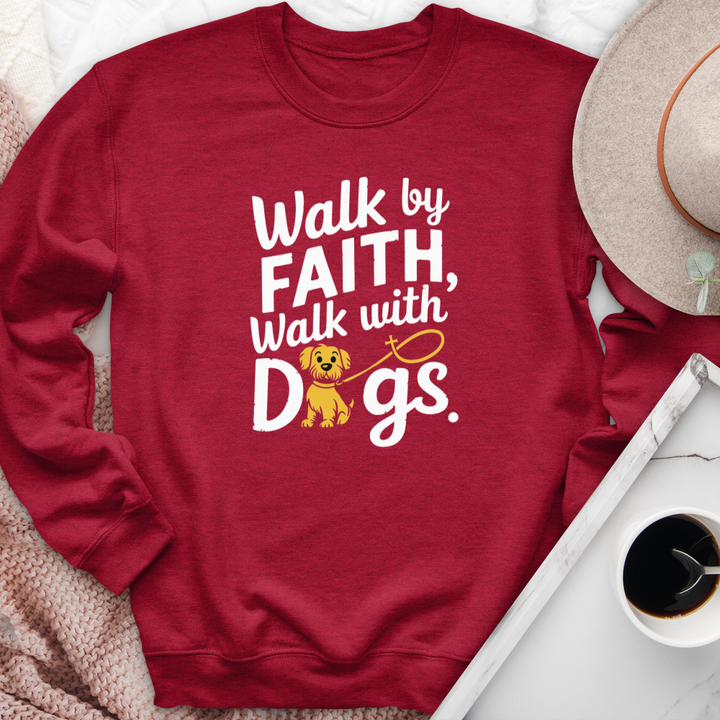 Walk By Faith Walk With Dogs Crewneck