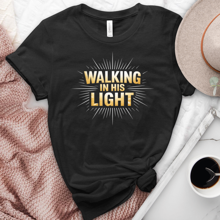 Walking In His Light Heathered Tee