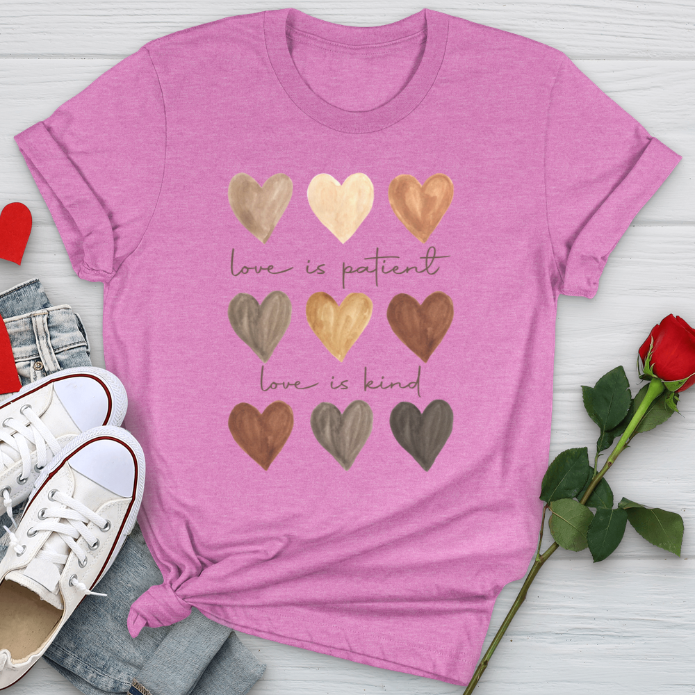 Watercolor Hearts Softstyle Tee