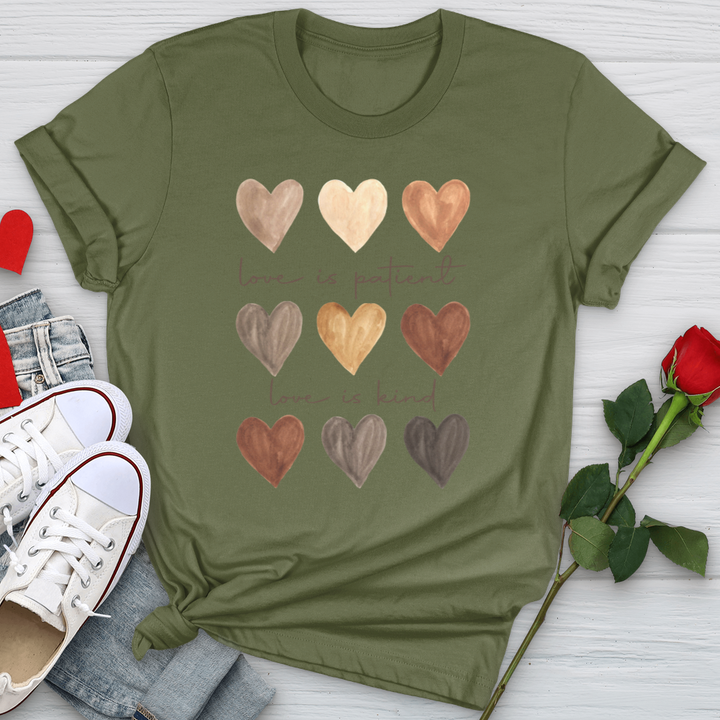 Watercolor Hearts Softstyle Tee