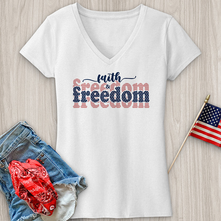 Faith & Freedom V-Neck Tee