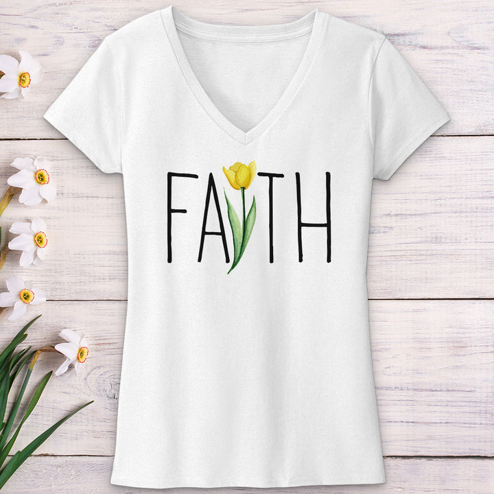 Faith Tulip V-Neck Tee