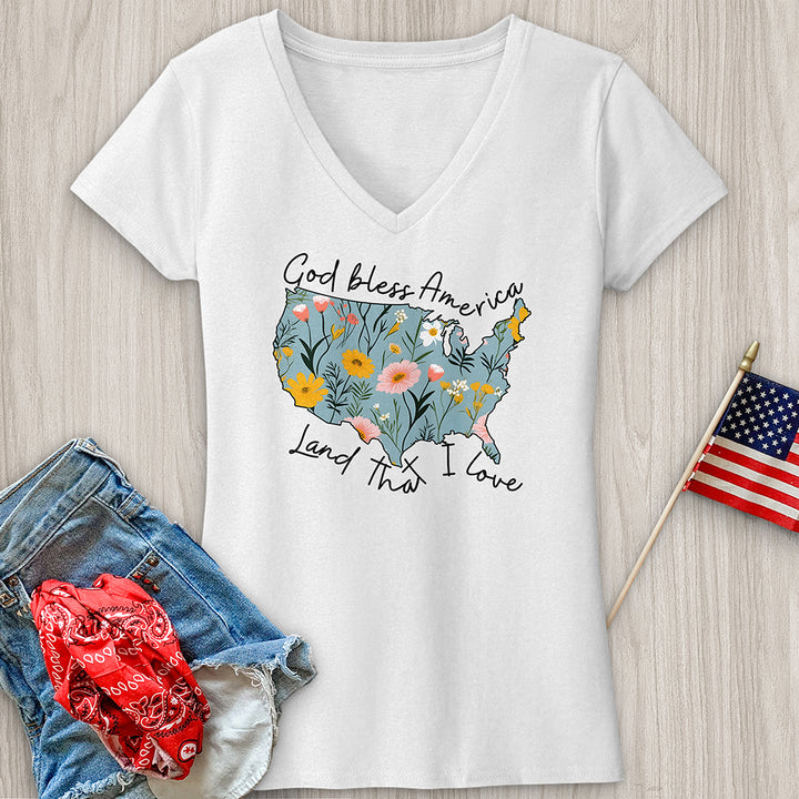 Wildflowers V-Neck Tee