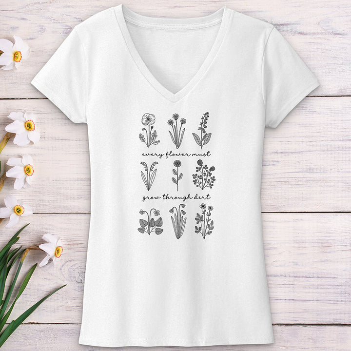 Every Flower V-Neck Tee