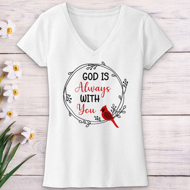 God Always With You V-Neck Tee