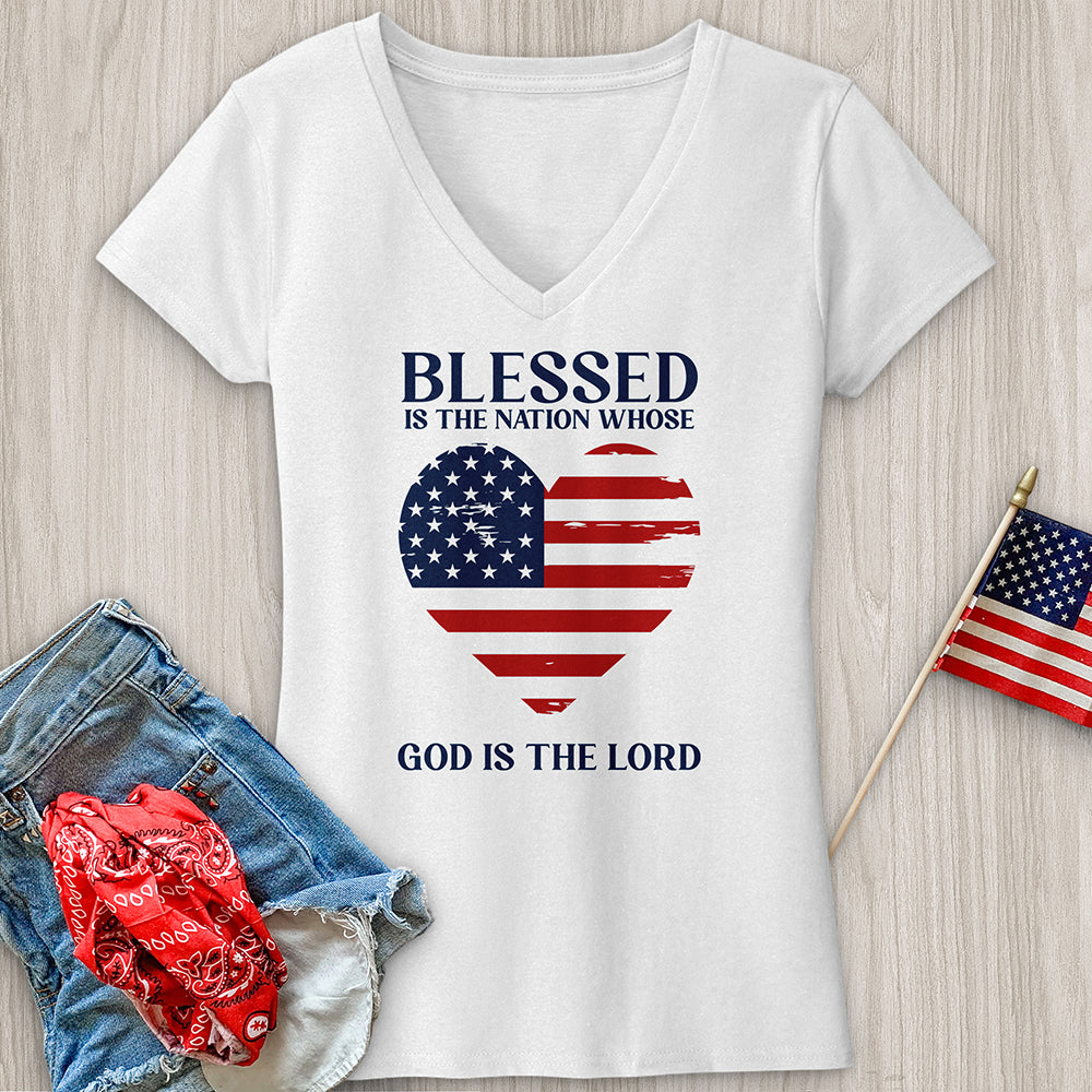 Blessed Nation V-Neck Tee