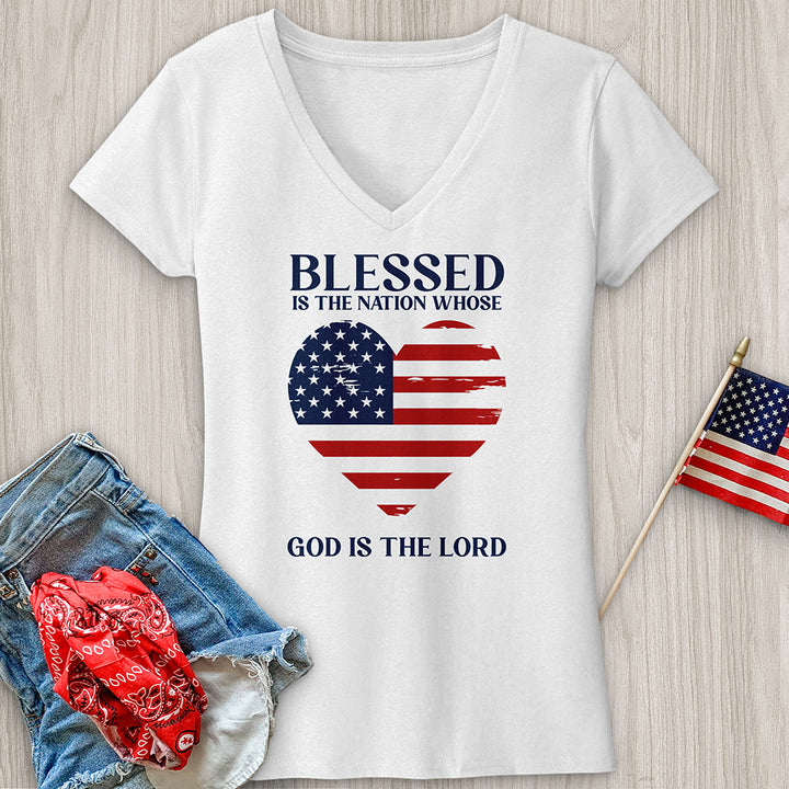 Blessed Nation V-Neck Tee