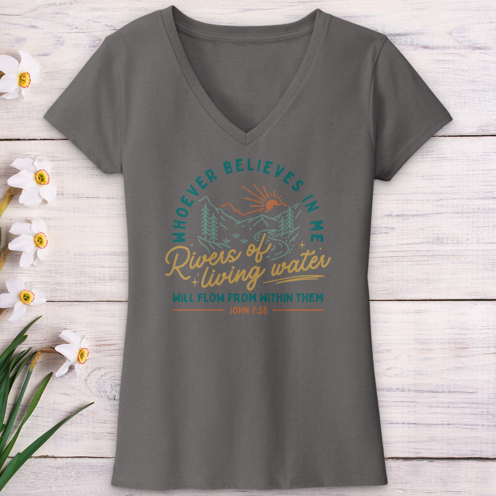 Whoever Believes In Me V-Neck Tee