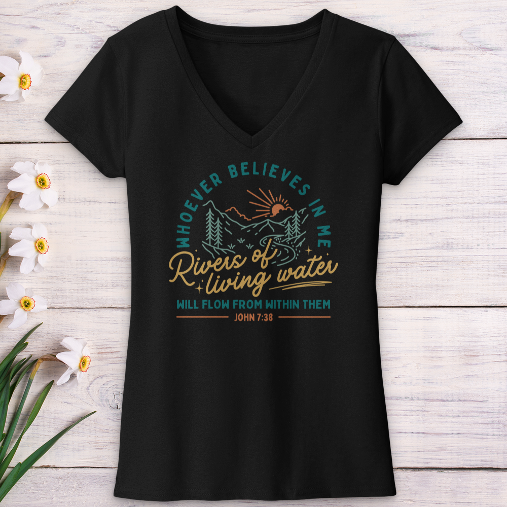 Whoever Believes In Me V-Neck Tee