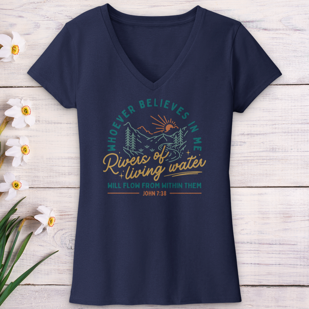 Whoever Believes In Me V-Neck Tee