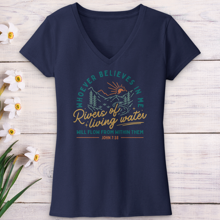 Whoever Believes In Me V-Neck Tee