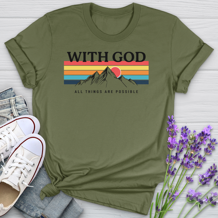 With God Mountains Softstyle Tee