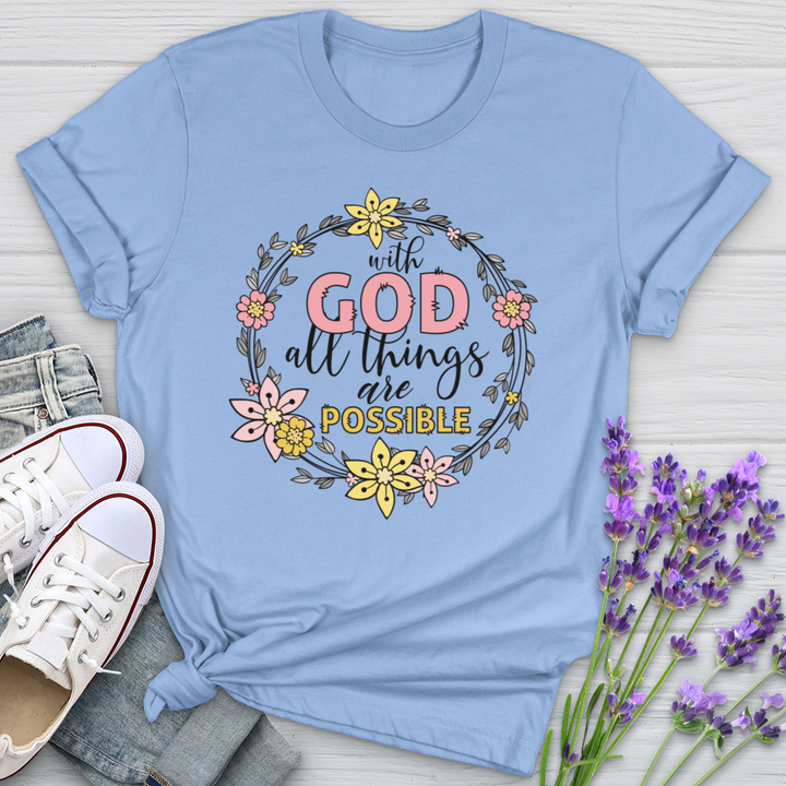 With God Wreath Softstyle Tee