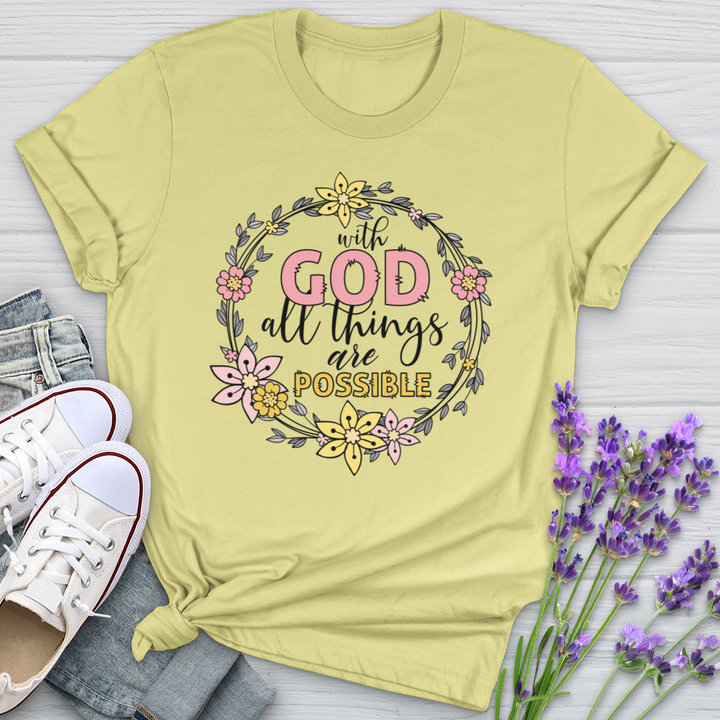 With God Wreath Softstyle Tee