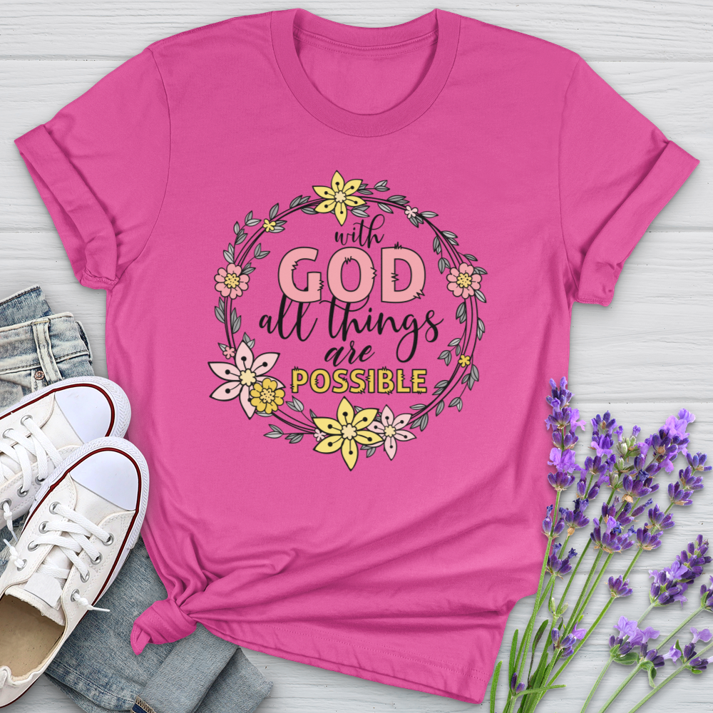 With God Wreath Softstyle Tee