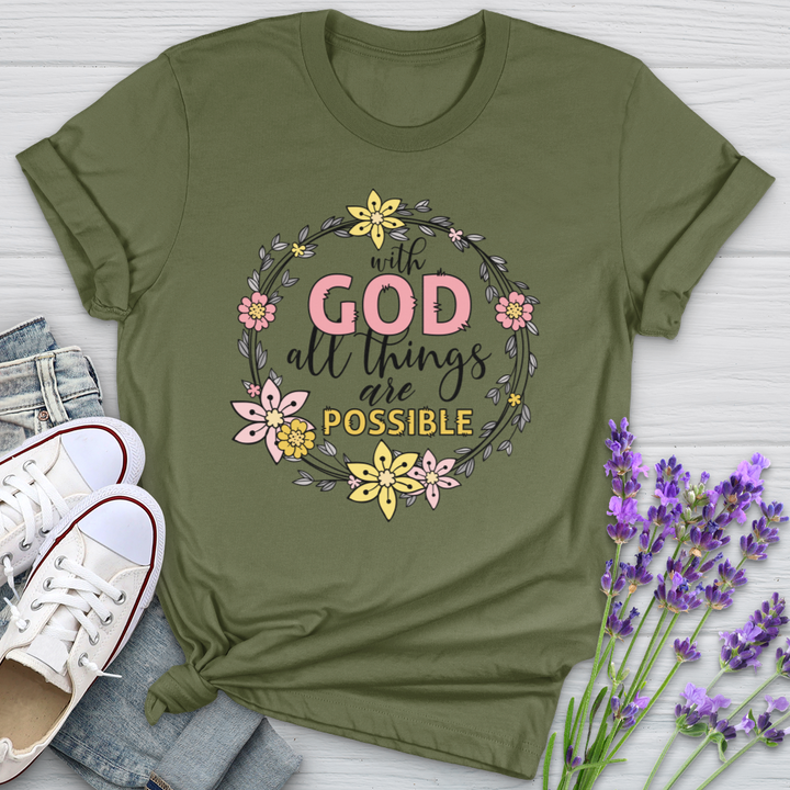 With God Wreath Softstyle Tee