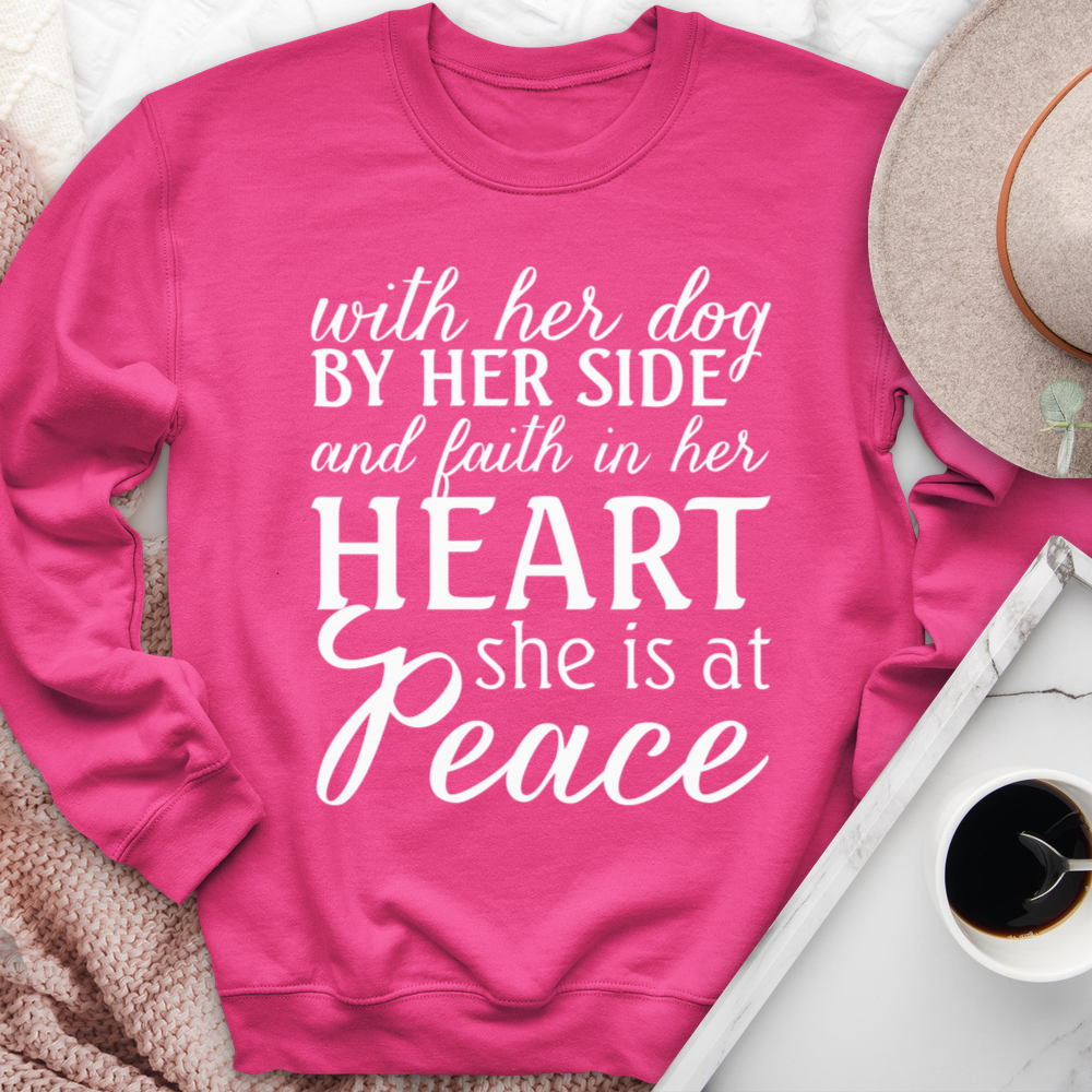 With Her Dog Crewneck