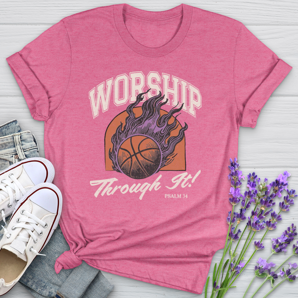 Worship Through It Basketball Softstyle Tee