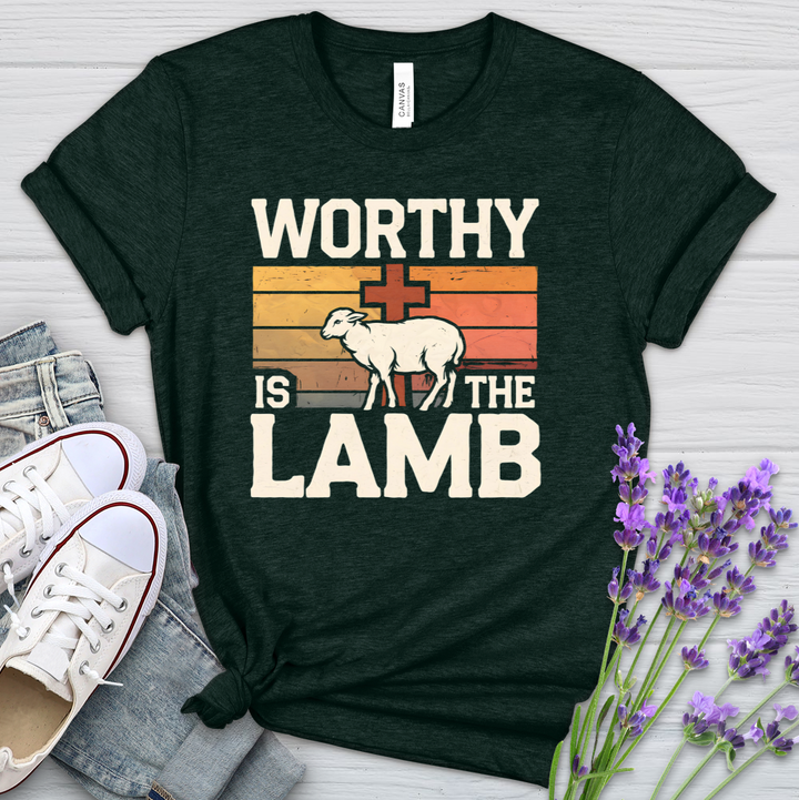 Worthy Is The Lamb Heathered Tee