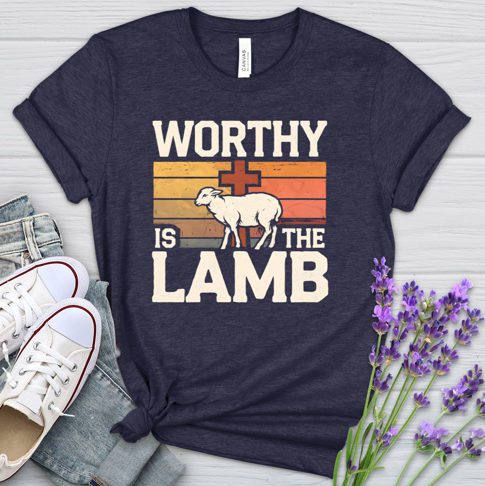 Worthy Is The Lamb Heathered Tee