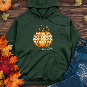 Thankful Retro Pumpkin Sparkle Midweight Hoodie