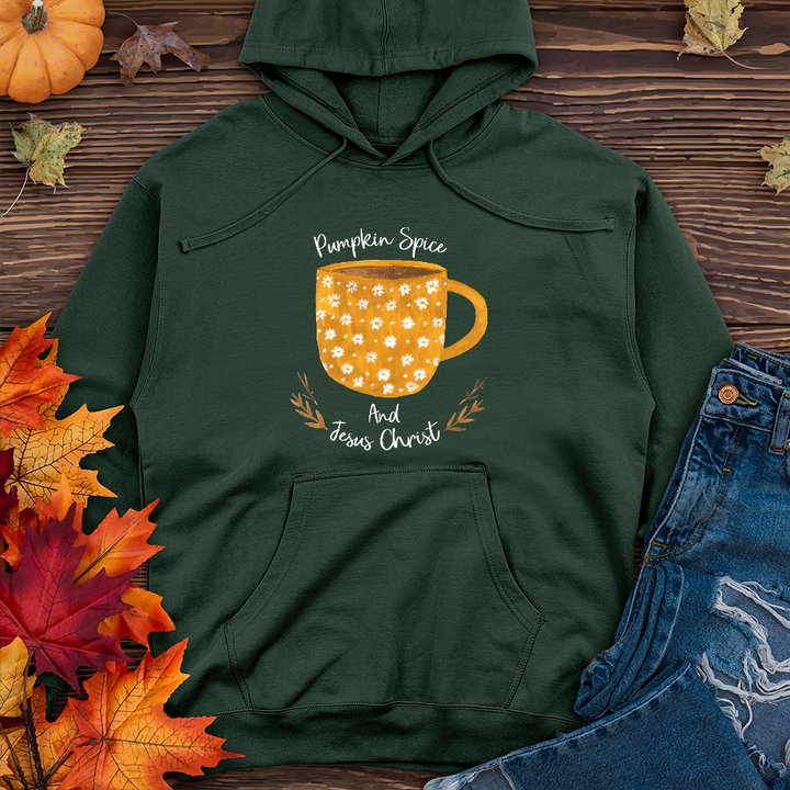 Pumpkin Spice and Jesus Christ   Midweight Hoodie