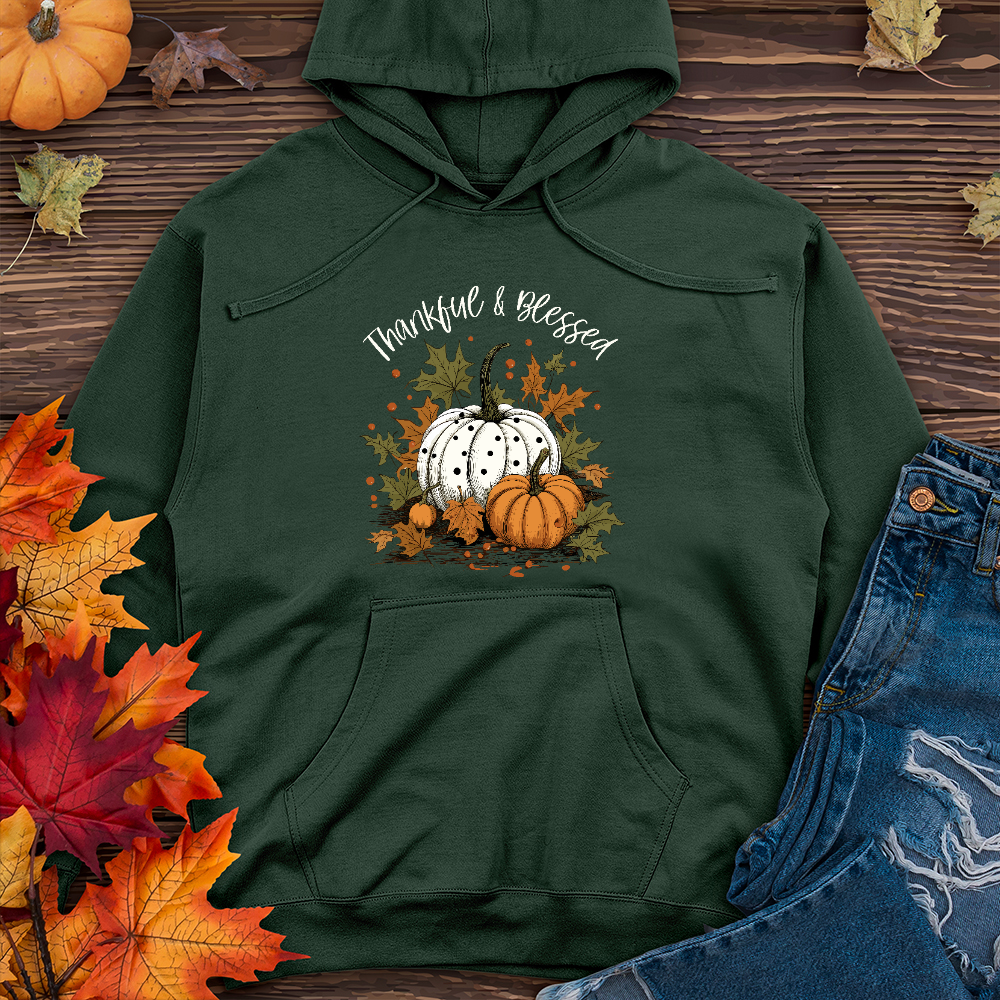 Thankful & Blessed Pumpkin Patch Midweight Hoodie