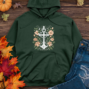 A simple anchor with flower Midweight Hoodie