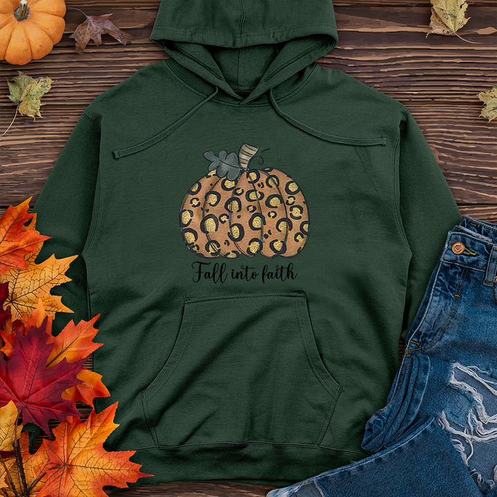 Fall Into Faith Gold Pumpkin   Midweight Hoodie