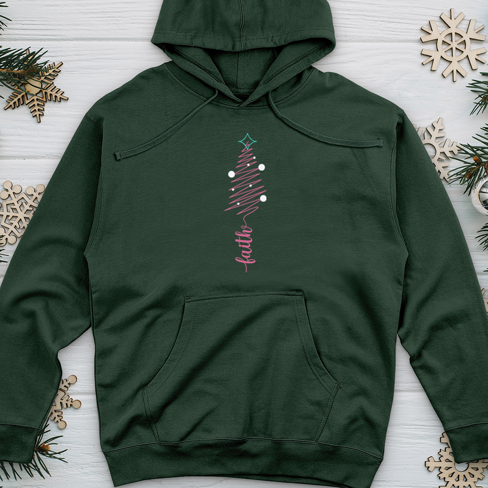 Faith Squiggly Tree Midweight Hooded Sweatshirt