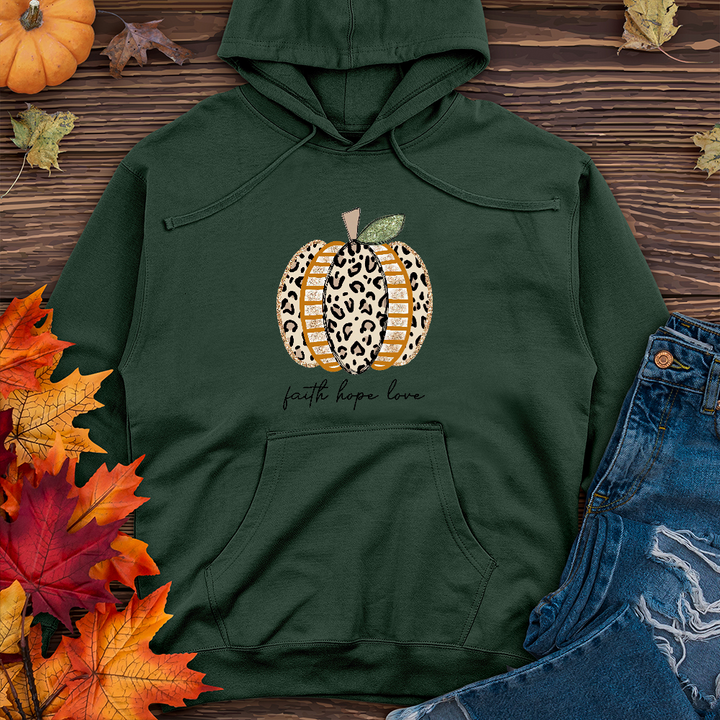 FHL Leopard Gold Pumpkin   Midweight Hoodie