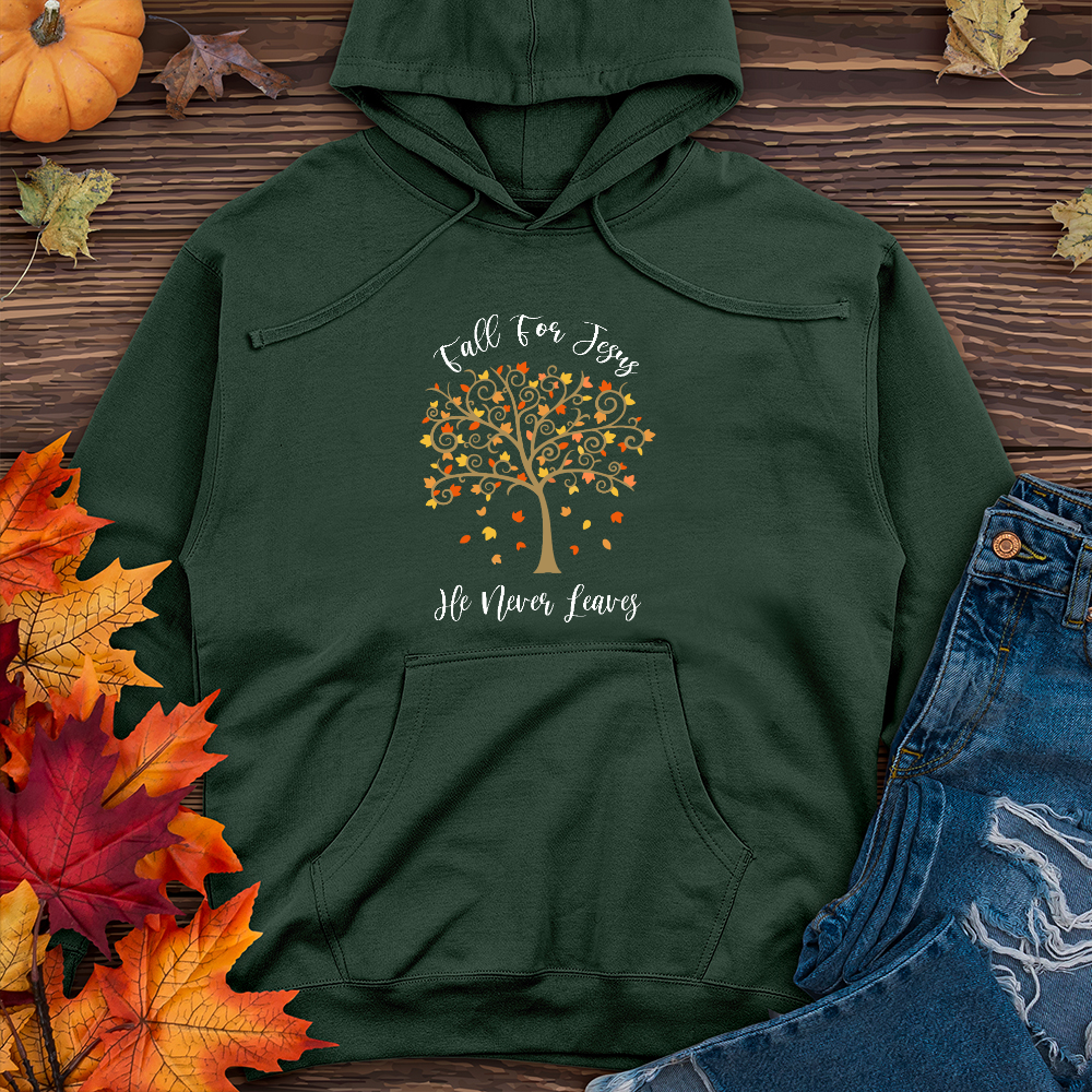 Fall For Jesus Autumn Scene Midweight Hoodie