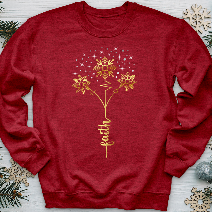 Faith Snowflake Blossom Crewneck