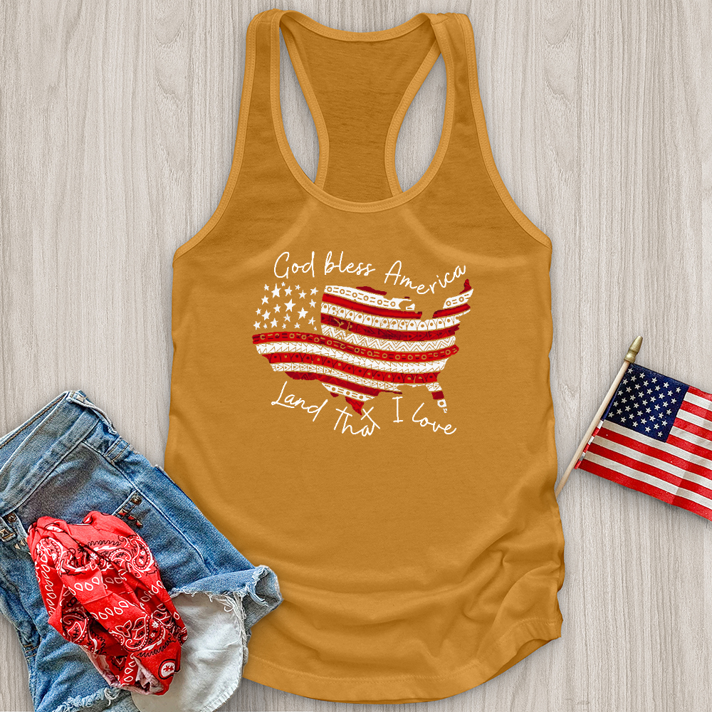 God Bless America USA Tank Top