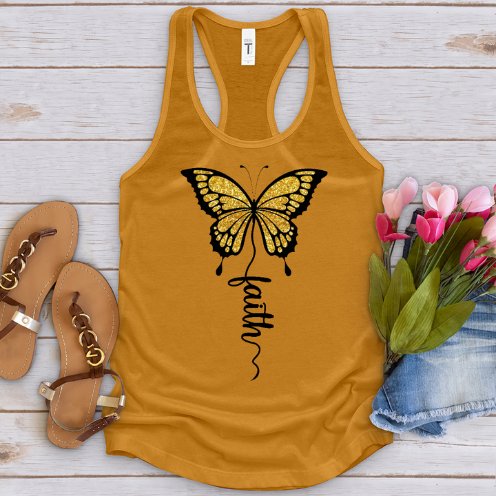 Gold Faith Butterfly Tank Top