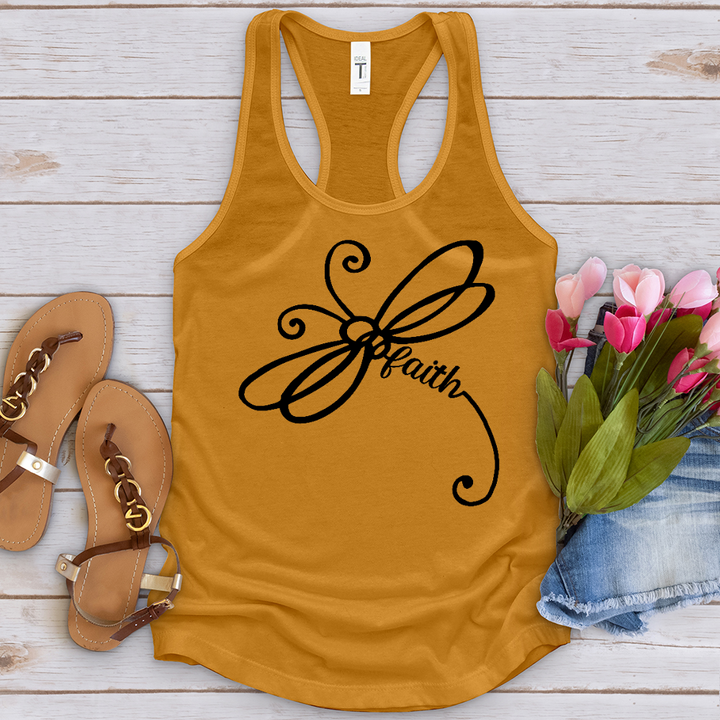 Faith Dragonfly Word Art Tank Top