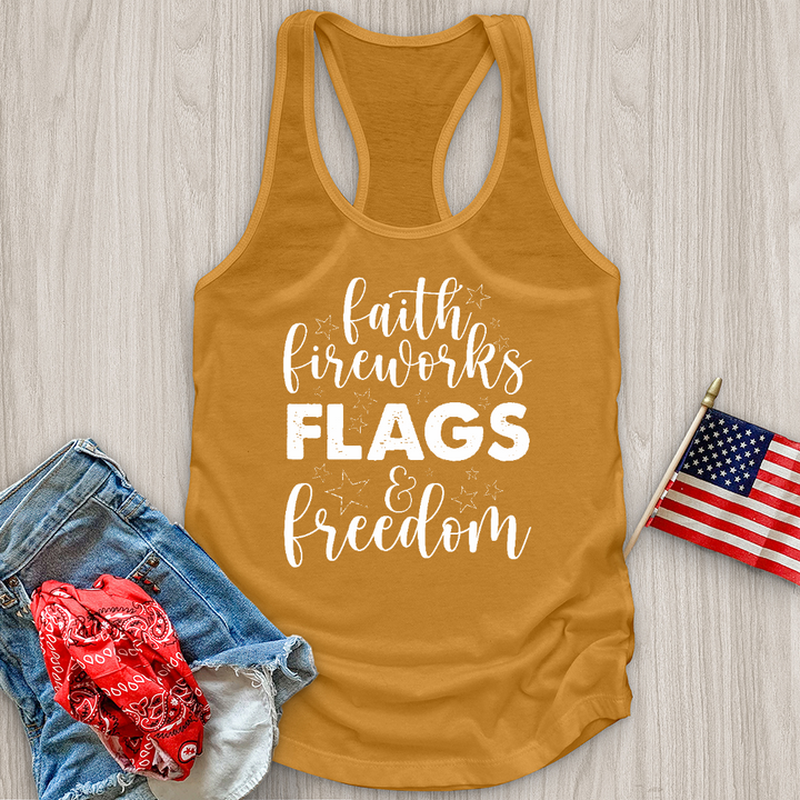 Faith Fireworks Flags & Freedom Tank Top